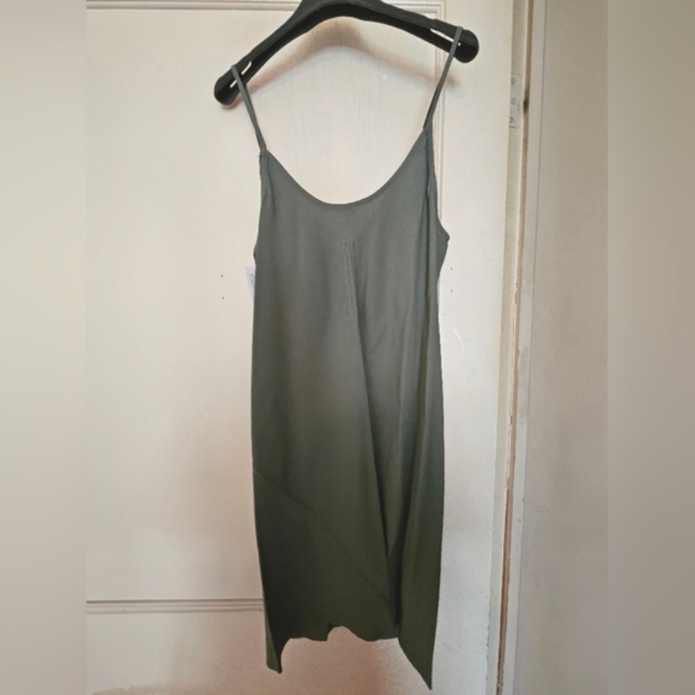 NWT Rick Owens Elegant Moss Green Slip Dress - Picture 3 of 8